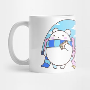 Polar bear and penguin illustration Mug